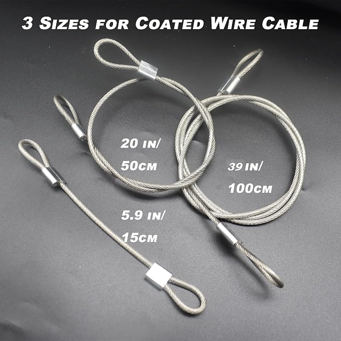 6 pcs 39 inch 3mm Thickness Stainless Steel Wire Cable - Image 5