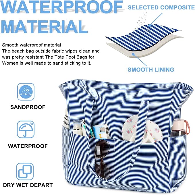 Waterproof Beach Tote Pool Bags - Image 5