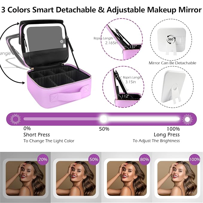 MOMIRA Travel Makeup Bag Cosmetic Bag Makeup Organizer Bag - Image 5