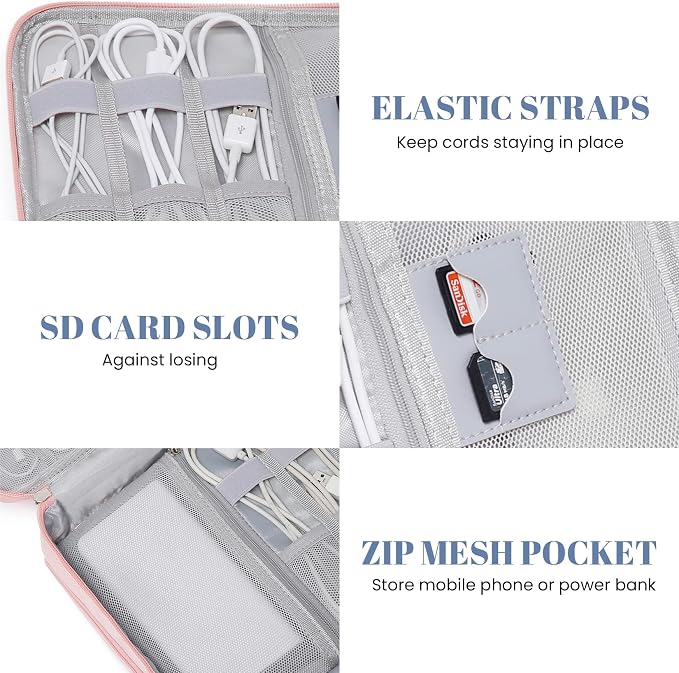 mygreen Travel Electronics Organizer, Waterproof Cable Organizer Bag - Image 7