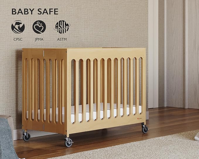 Foundations Boutique Folding Mini Baby Crib - Image 6