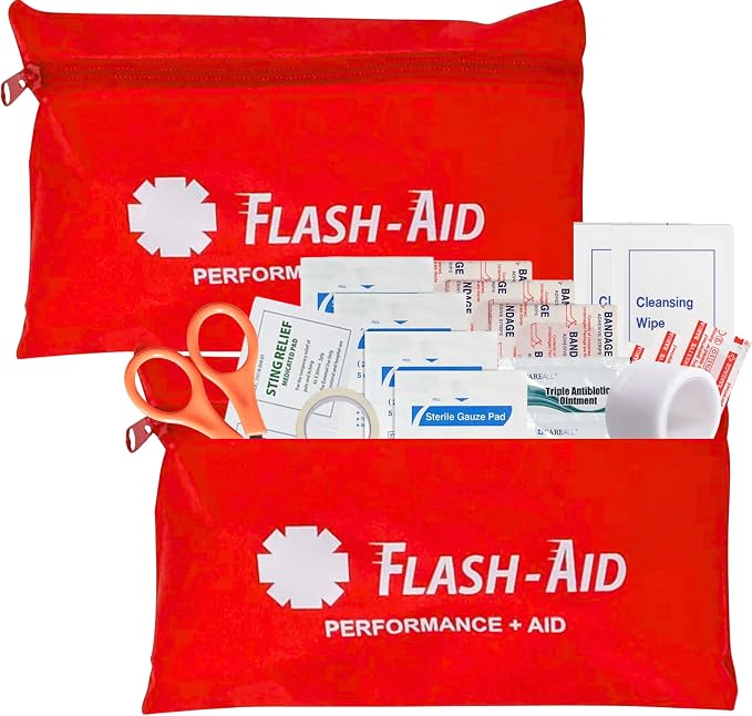 Mini First Aid Kits – 2-Pack Compact Travel IFAKs by FlashAid