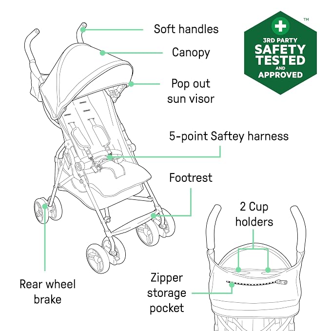 Ingenuity 3D Mini Convenience Stroller – Lightweight Stroller - Image 6