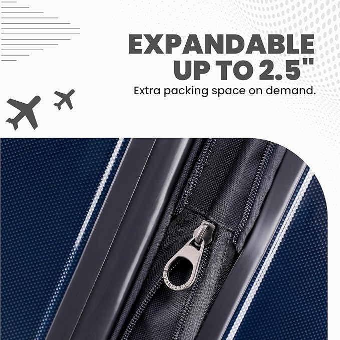 Spyder Rails 25 Inch Medium Expandable Hardside Upright Suitcase - Image 4