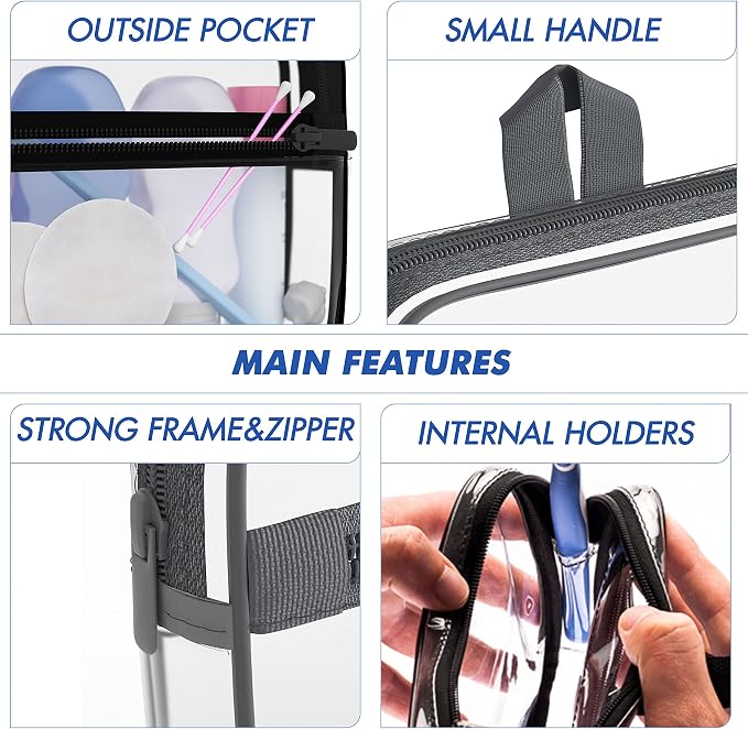 TSA Approved Toiletry Bag with Pocket - Image 2