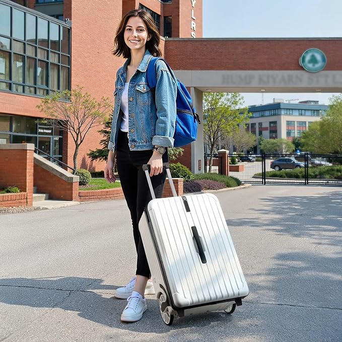 Extra Large Wheels 80L Luggage Hard Shell Suitcase Top Opening Hardside Travel - Image 7