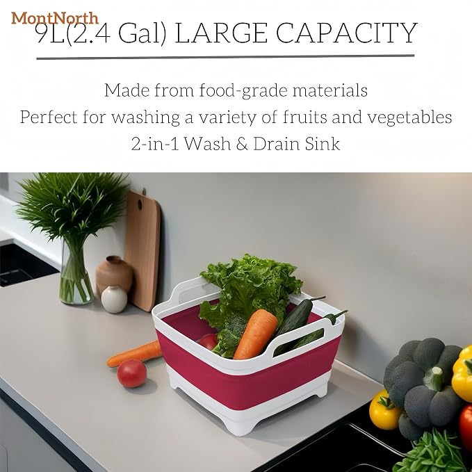 Collapsible Wash Basin 9L, Foldable Dish Tub - Image 7