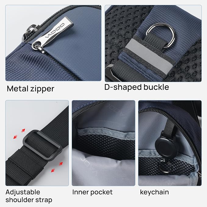 VADOO Mini Sling Bag for Men Women, Small Crossbody Bag - Image 7