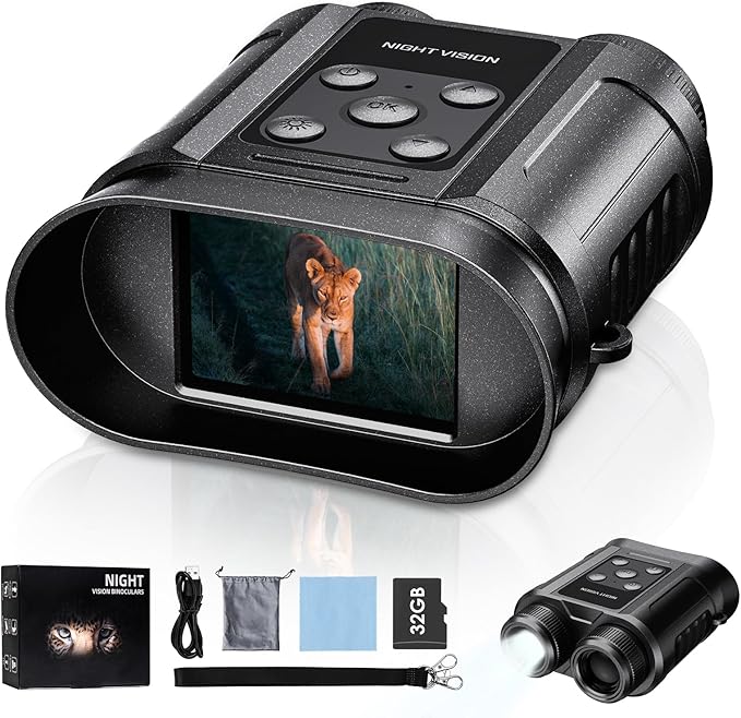 Night Vision Goggles, Compact Night Vision Binoculars, 32GB Card Included by TizycodNightVisionBinocular