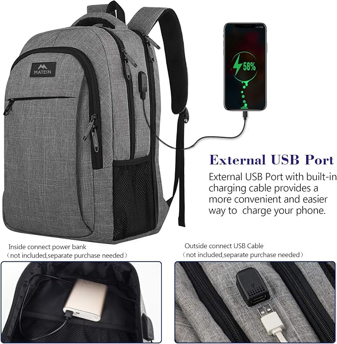 17 Inch Laptop Backpack, MATEIN TSA Large Backpack - Image 4