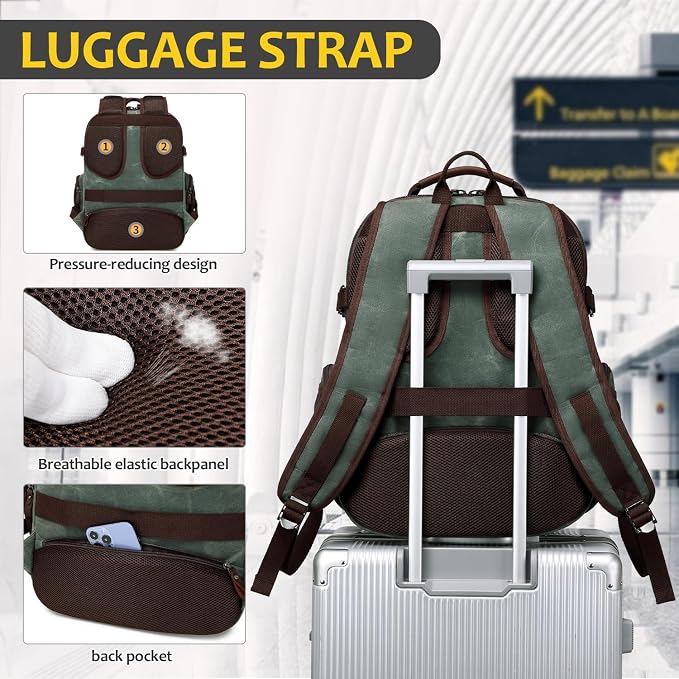 Travel Laptop Backpack 17.3 inch XL Computer Backpack - Image 6