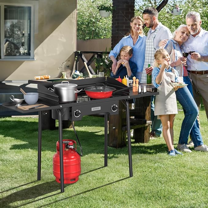 ROVSUN 2 Burner Outdoor Propane Gas Stove - Image 7