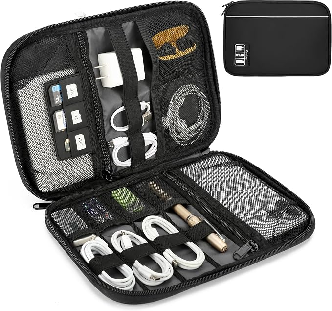 Electronic Organizer Travel Case, All-in-One Portable Cable Organizer Bag by Castura