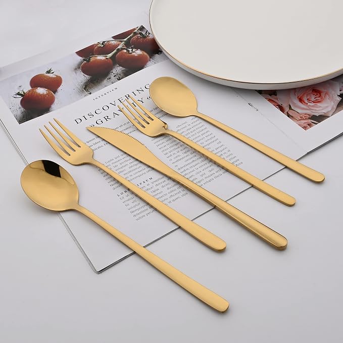 20 Pieces Silverware Set 304 Stainless Steel, Healthy & Eco-Friendly Silver - Image 2