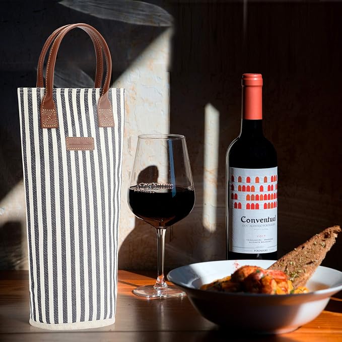 ZORMY Single Bottle Insulated Wine Tote, 1 Bottle Wine Carrier Bag Padded Wine - Image 6
