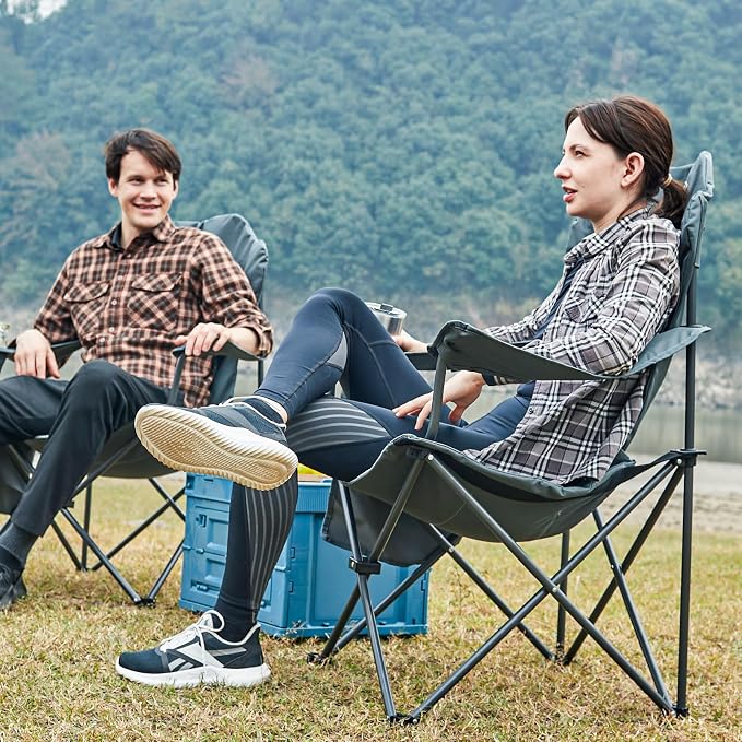 EVER ADVANCED Camping Chairs, Lawn Chairs Outdoor Sports Chairs, Folding Chair - Image 7