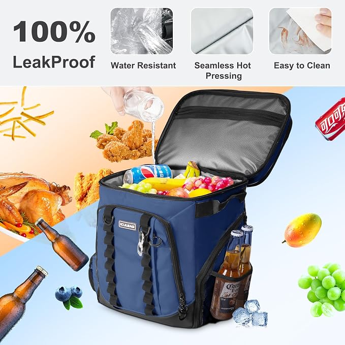 Beach Cooler Backpack for Men 36cans Insulated Backpack Cooler Lunch Bag for - Image 6