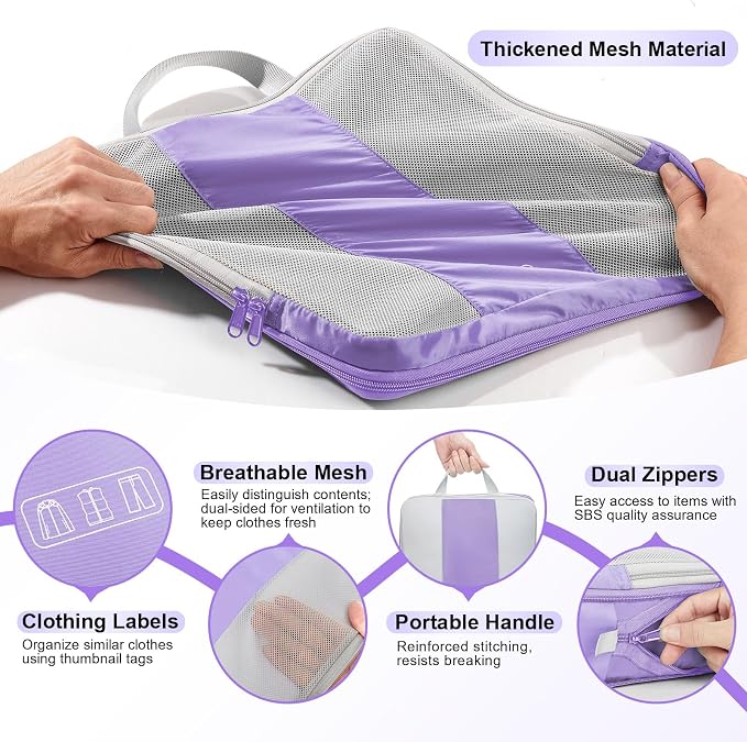 10 Set Compression Packing Cubes - Image 6