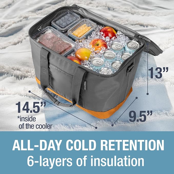 CleverMade Collapsible Insulated Cooler Bag – Leakproof Soft Folding Cooler - Image 4