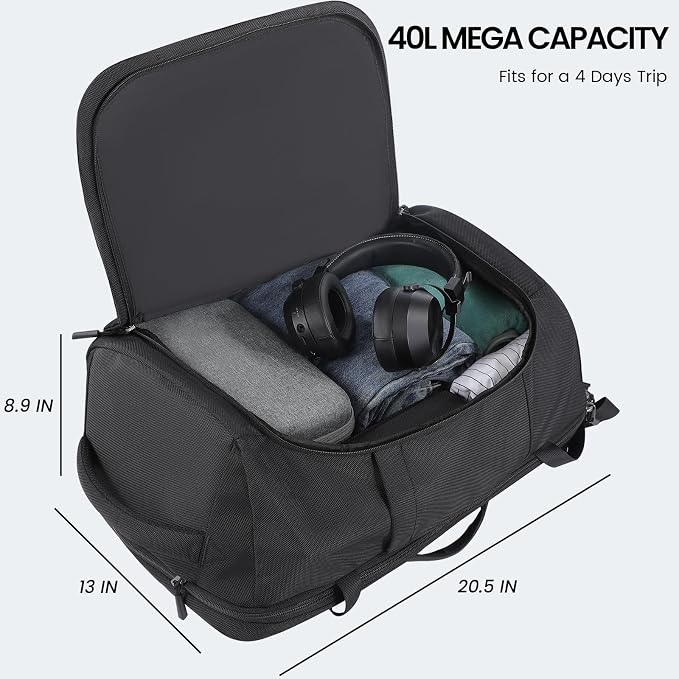 Large Travel Backpack for Men 40L, Carry On Backpack TSA 17.3 Inch Laptop - Image 7