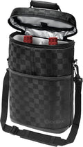 opux 2 Bottle Wine Carrier Tote, Insulated Leakproof Wine Cooler Bag, Wine by OPUX