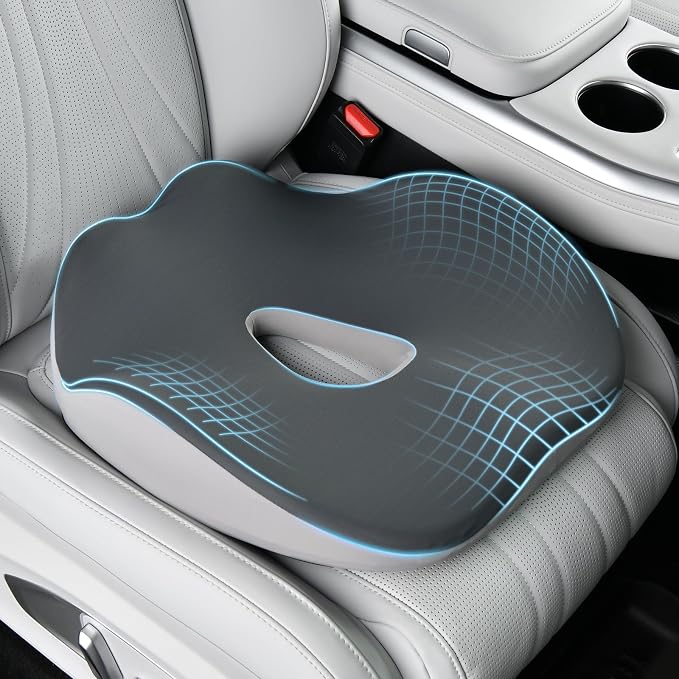 Coverado Car Seat Cushion with Memory Foam, Ergonomic Driving Seat Cushion by COVERADOAUTO