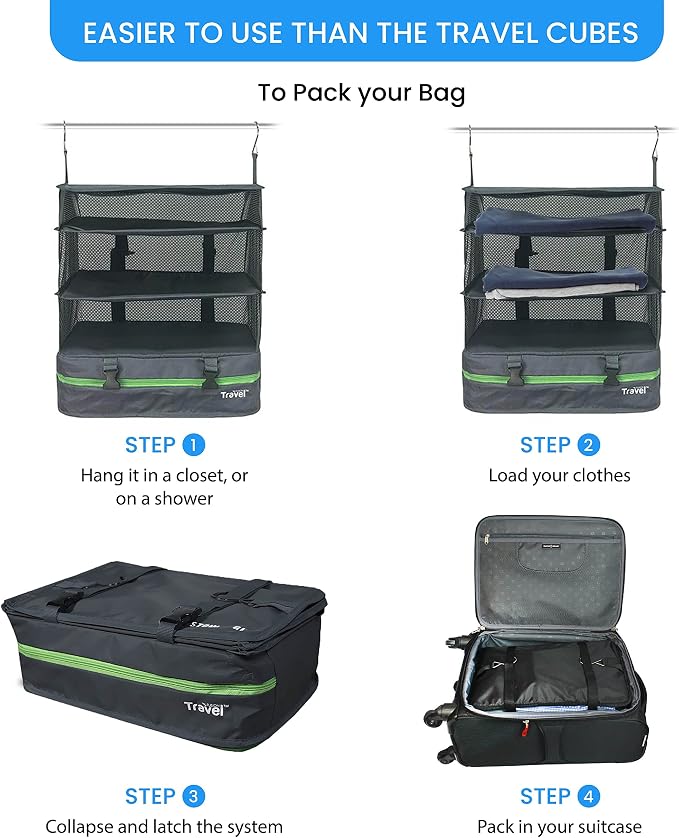 Stow-N-Go Portable Hanging Travel Shelves, Packing Organizer - Image 7