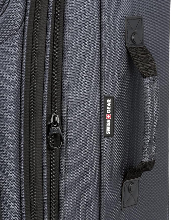 SwissGear Sion Softside Expandable Luggage, Dark Grey, Checked-Large 29-Inch - Image 10