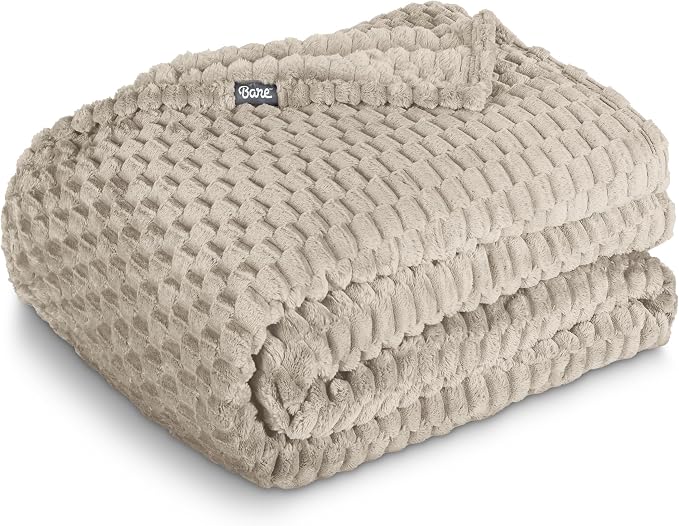 Bare Home Textured Fleece Blanket by BareHome