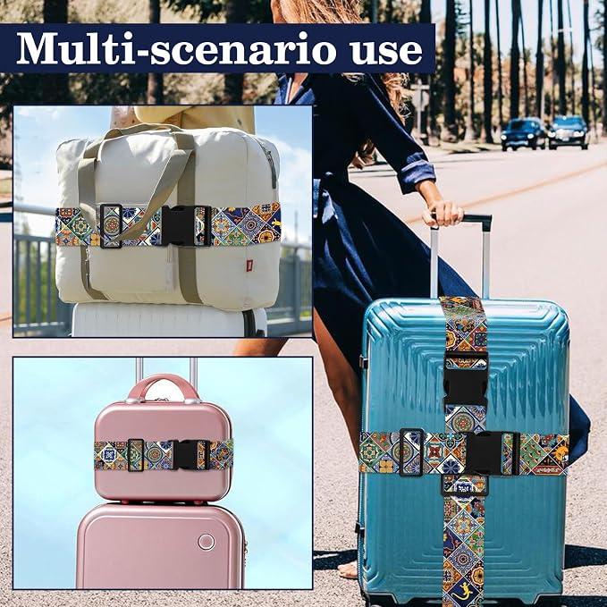 Boho Luggage Straps for Suitcases TSA Approved, Luggage Identifiers for Suitcase - Image 7