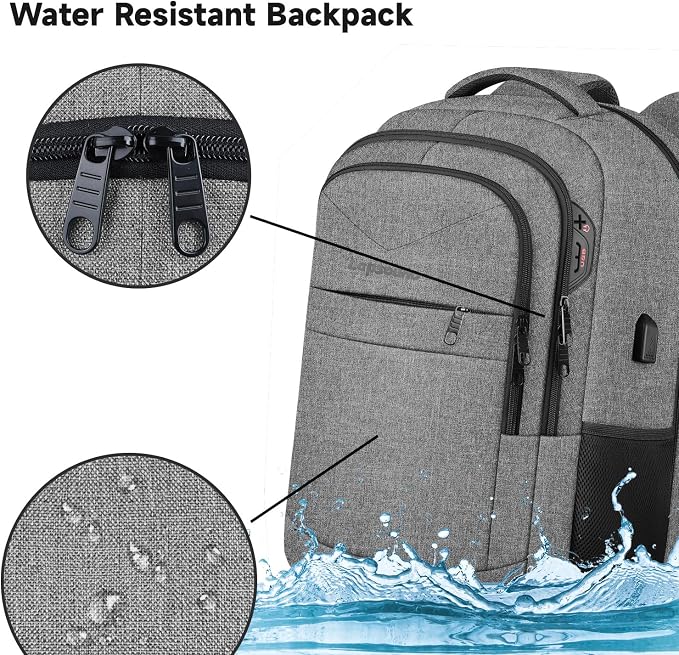 Lapsouno Business Laptop Backpack, Travel Backpack, 15.6 Inch Carry on Backpack - Image 5