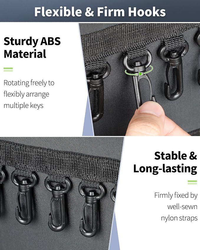 Uniclife Zippered Key Case Organizer Waterproof and Fireproof Key Binder - Image 8