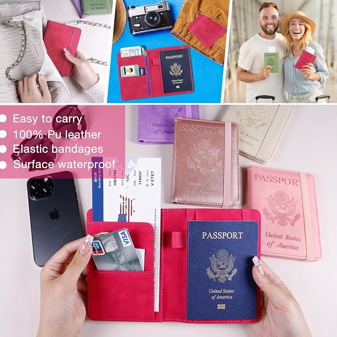 Melsbrinna Premium Leather Passport Holder Covers Case, Waterproof Rfid - Image 6