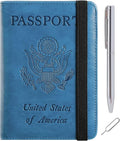 Passport Holder Cover Wallet Travel Essentials RFID Blocking Leather Card Case by PASCACOO