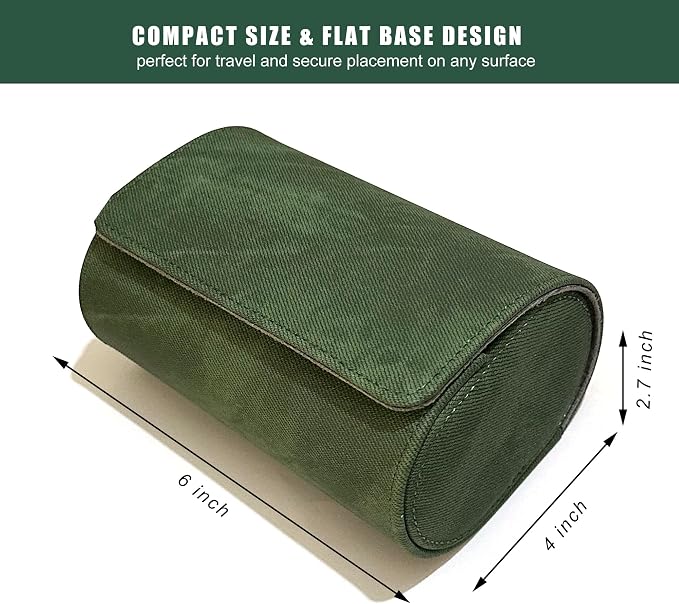 Longjet Watch Roll Travel Case for Men Portable Watches Organizer Box - Image 3