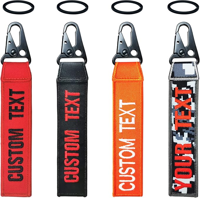 Custom Luggage Tags, Custom Personalized Luggage tag Name, Embroidery Key Ring by Unknown
