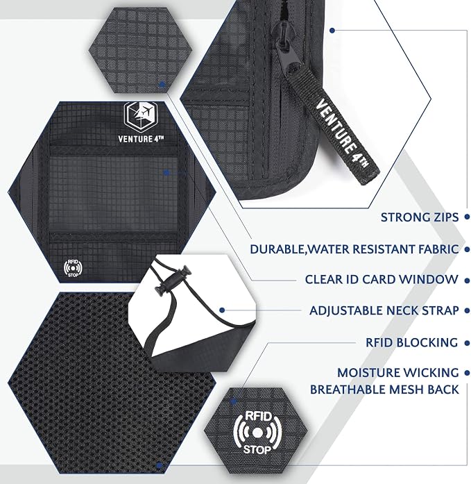 VENTURE 4TH Passport Holder Neck Wallet - Image 4