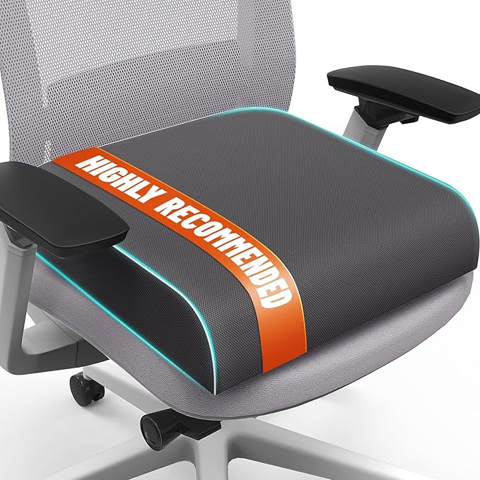 Seat Cushion for Tailbone Pain Relief, Office Chair Cushion, Memory Foam Large by Unknown