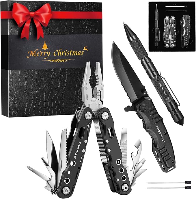 Gifts for Christmas, Pocket Knife, Tactical Pen 3-In-1, Christmas Gifts by POXIMOATools