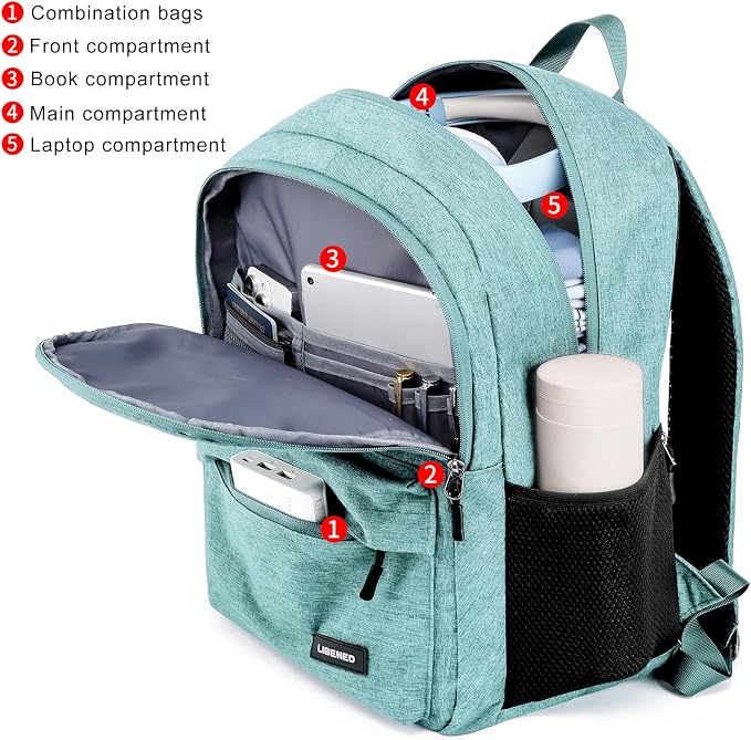 School Backpack for Teen Girls and Boys, Bookbag for College - Image 2