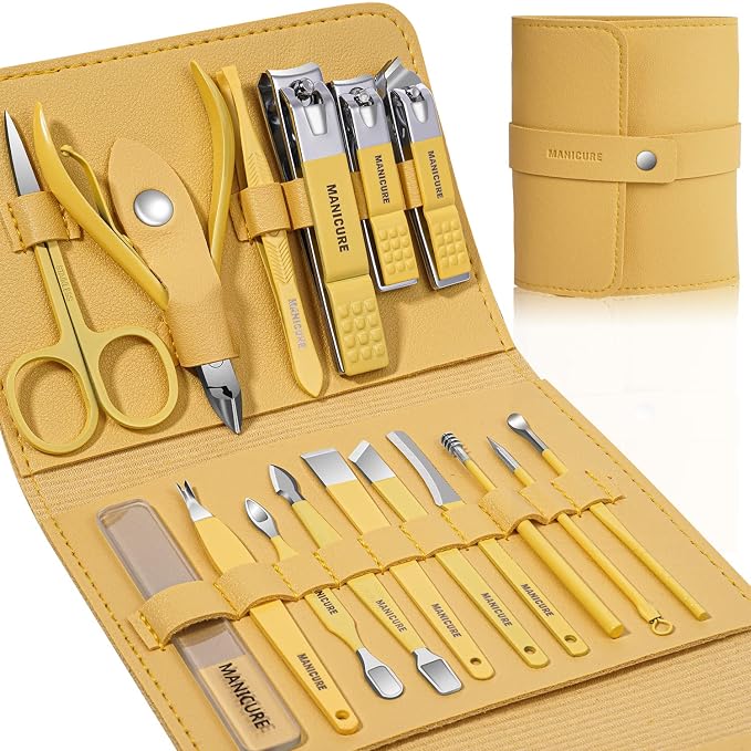 Manicure Set Professional Nail Clippers Pedicure Kit by Leipple