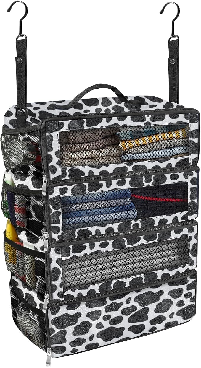 Suitcase Organizer, Travel Luggage Organizer Portable Hanging Travel Shelves by Unknown