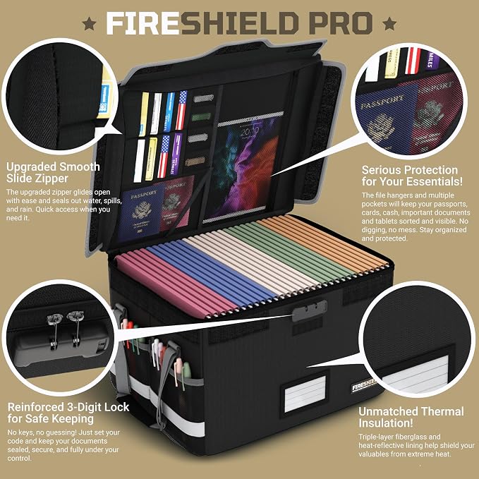 FIRESHIELD PRO Fireproof Document Box - Image 4