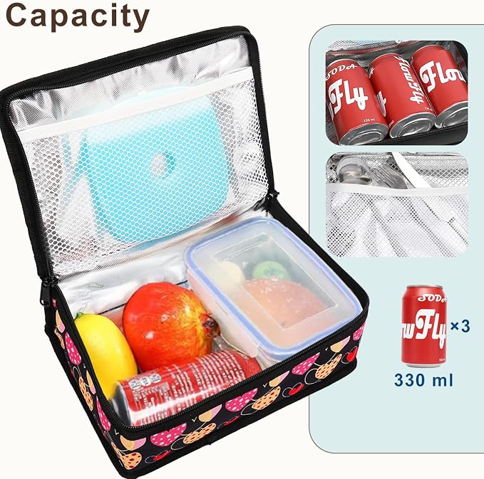 FlowFly Small Lunch box Insulated Soft Bag Mini Cooler Back to School Thermal - Image 5