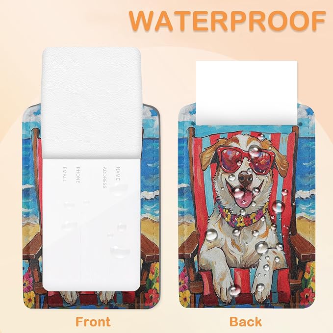 Funny Dog Summer 3 Pack PU Leahter Luggage Tag - Image 3