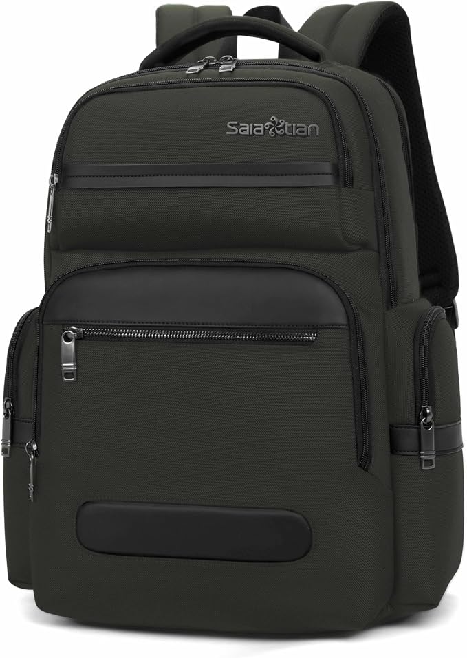 Men's Multilayer Backpack Business Casual Large Capacity Multifunctional Laptop by Unknown