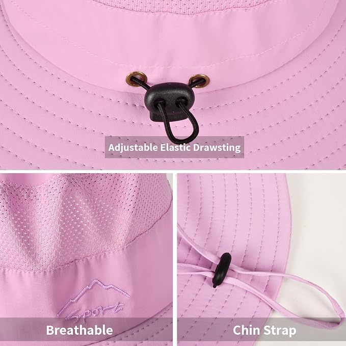 Sun Hats for Men Women Fishing Hat UPF 50+ Breathable Wide Brim Summer UV - Image 2