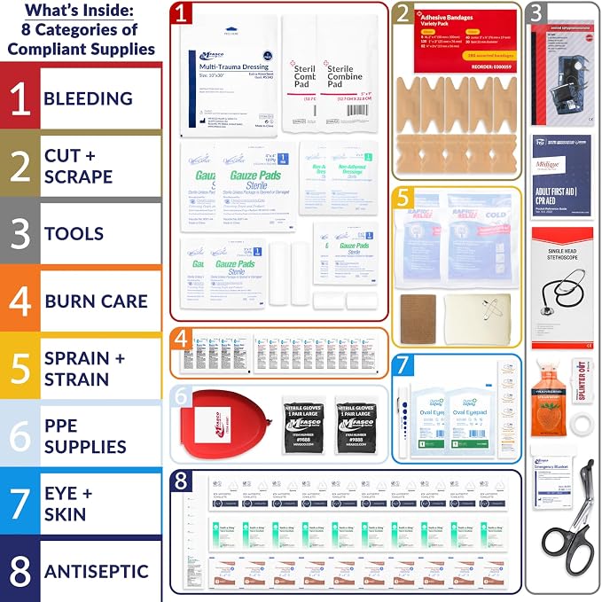 First Aid Kit - Fully Stocked Portable Reflective Bag -First Responder - Image 6