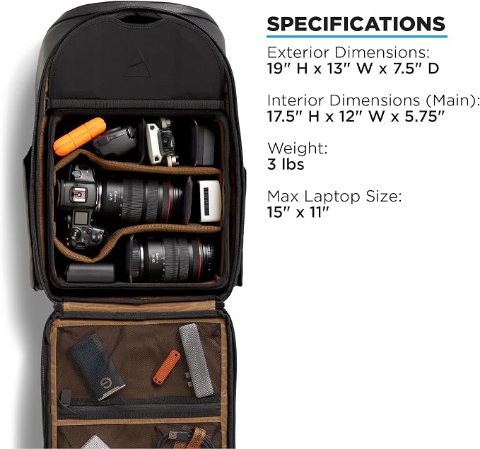 NOMATIC Peter Mckinnon Camera Pack 25L, & Large Camera Cube - Image 9