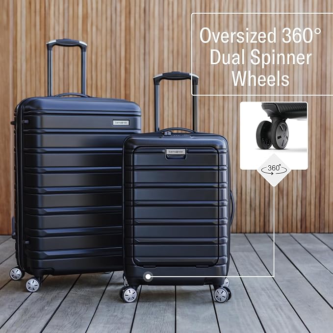 Samsonite Omni 2 Hardside Expandable Spinner Wheel Luggage, Checked Medium 24 in - Image 2